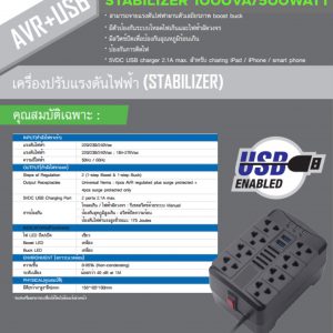 STABILIZER เครื่องกรองไฟและป้องกันไฟฟ้ากระชาก สำหรับกล้องวงจรปิด