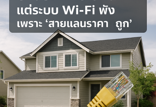 บ้านราคา 5 ล้าน แต่ระบบ Wi-Fi พัง เพราะ “สายแลนราคาถูก”