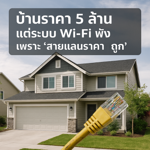 บ้านราคา 5 ล้าน แต่ระบบ Wi-Fi พัง เพราะ “สายแลนราคาถูก”