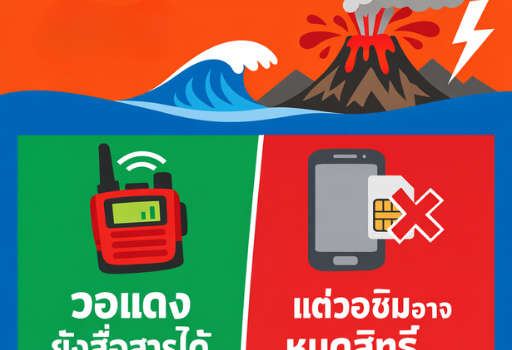 เมื่อเกิดภัยพิบัติ: ทำไม “วอแดง” ยังใช้ได้ แต่ “วอซิม” อาจใช้ไม่ได้?